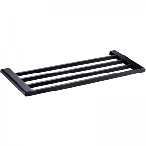 Cora Matte Black Towel Shelf