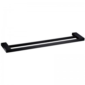 Eden Matte Black 800 Double Towel Rail