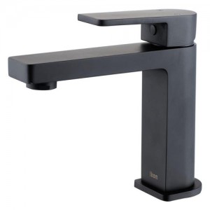 Flores Matte Black Basin Mixer