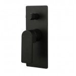 Flores Matte Black Wall Mixer with Diverter