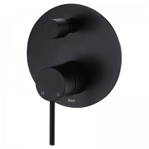 Ikon Hali Matte Black Wall Mixer With Diverter HYB88-501MB