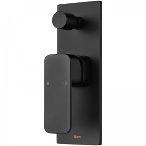 Seto Matte Black Shower Wall Mixer With Diverter