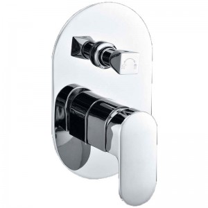 Pine Chrome Wall Mixer With Diverter