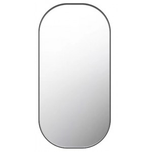 Cora Oval Matte Black Framed Mirror 500*1000*35