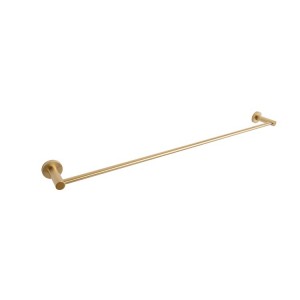 Bloom Single Towel Rail 750mm Brushed Brass