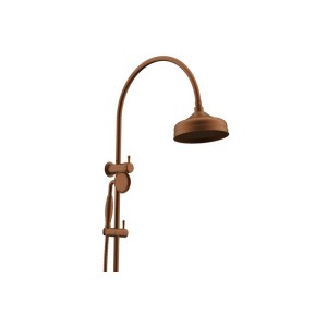 Eternal Gooseneck Twin Shower Set Brushed Copper