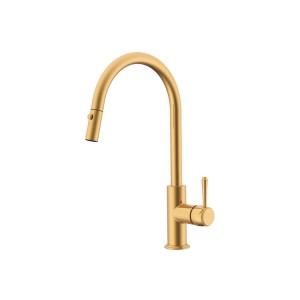 Eternal Pull Out Kitchen Mixer Brushed Brass