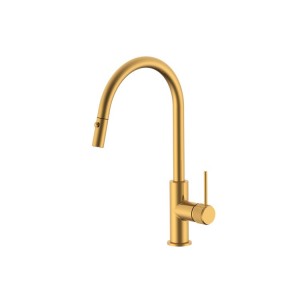 Soul Groove Pull Out Sink Mixer Brushed Brass