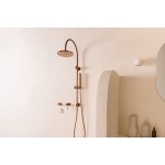 Soul Gooseneck Shower Set Brushed Copper