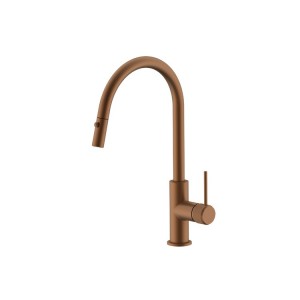 Soul Groove Pull Out Sink Mixer Brushed Copper