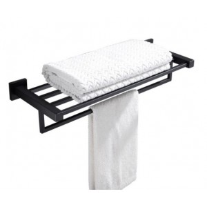 Blaze Series Matte Black Towel Holder 600