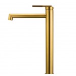 Caddence Series Brushed Yellow Gold High Basin Mixer