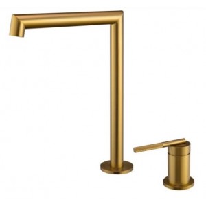 Caddence Series Brushed Yellow Gold Split Type Basin Mixer