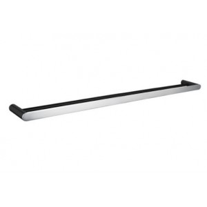 Esperia Matte Black & Chrome Double Towel Rail 600mm