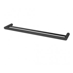 Esperia Matte Black Double Towel Rail 600mm