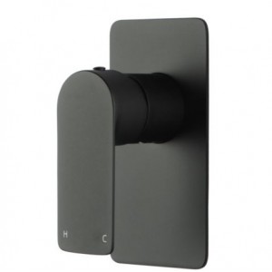 Vog Matte Black Shower / Bath Wall Mixer