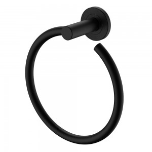 Kaya Hand Towel Ring, Matte Black