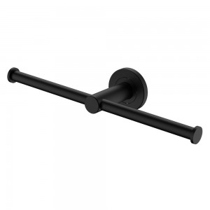 Kaya Double Toilet Roll Holder, Matte Black