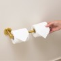 Kaya Hand Towel Rail / Toilet Roll Holder, Urban Brass