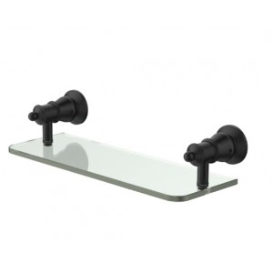 Lillian Glass Shelf, Matte Black