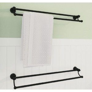 Lillian Double Towel Rail, Matte Black