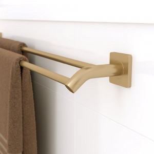 Sansa Double Towel Rail, 900mm, Urban Brass