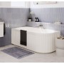 Eleanor Fluted Gloss White Right-Hand Corner Acrylic Bath 1500