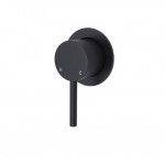 Axle Wall Mixer, Matte Black, Small Round Plate