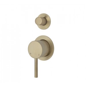 Axle Wall Diverter Mixer, Urban Brass, Small Round Plates