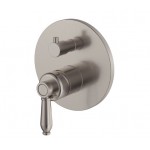 Eleanor Wall Diverter Mixer Brushed Nickel With Brushed Nickel Handle