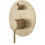 Otus Brushed Gold Wall Mixer With Diverter