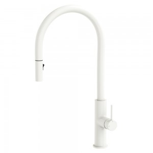 Kaya Pull-Out Sink Mixer, Matte White