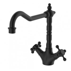 Lillian Shepherds Crook Sink Mixer Matte Black