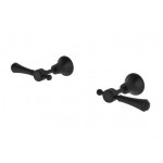 Lillian Lever Wall Top Assemblies Matte Black With Matte Black Handle