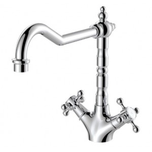 Lillian Shepherds Crook Sink Mixer Chrome