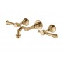 Lillian Lever Basin/Bath Wall Set Urban Brass With Urban Brass Handle