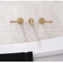 Lillian Lever Basin/Bath Wall Set Urban Brass With Urban Brass Handle