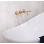 Lillian Lever Basin/Bath Wall Set Urban Brass With Urban Brass Handle