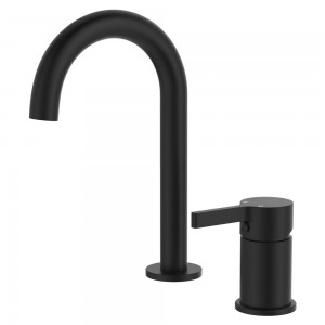 Sansa Basin/Bath Outlet & Hob Mixer Set, Matte Black