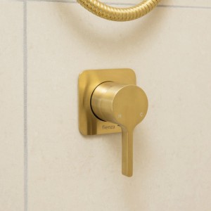 Sansa Wall Mixer, Square Plate, Urban Brass