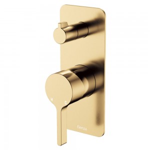 Sansa Wall Diverter Mixer, Rectangular Plate, Urban Brass