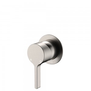 Sansa Wall Mixer, Small Round Plate, Brushed Nickel