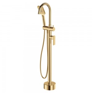 Tono Floor Mounted Bath Mixer With Hand Shower, Urban Brass