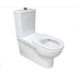 Stella Care Back-to-Wall Toilet Suite, White Seat