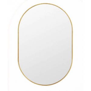 Brushed Gold Framed Oval Mirror 500*900