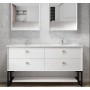 Boston Matte White Wall Hung Vanity 1500 Cabinet Only