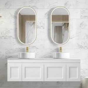 Hampton Mark II Matte White 1500 Wall Hung Vanity Cabinet Only