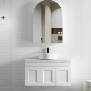 Hampton Mark II Matte White 900 Wall Hung Vanity Cabinet Only