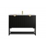 Marlo Wave Board Black Wall Hung Vanity 1200 Cabinet Only