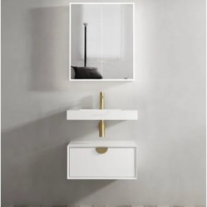 Moonlight White Satin Wall Hung 600 Cabinet Only